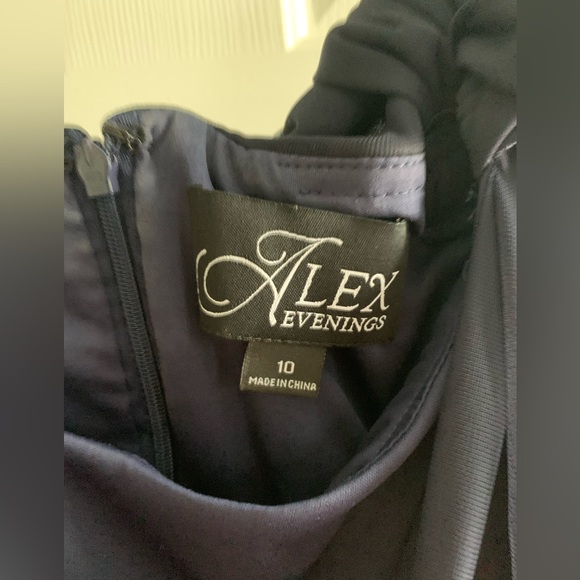 Alex Evenings navy blue gown size 10 - Picture 4 of 4